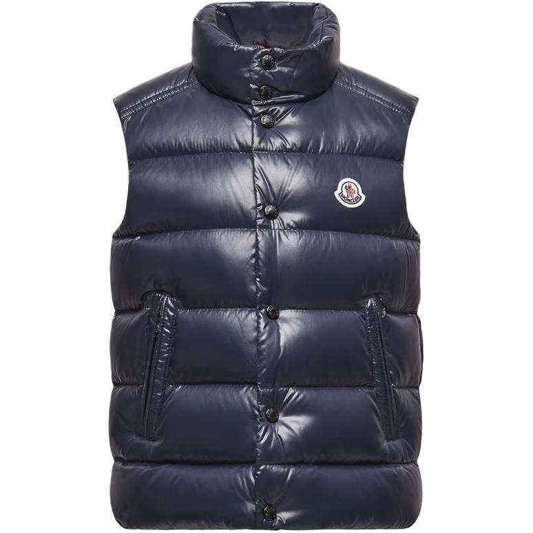Moncler Down Vest Tib Down Gilet Marine Blue Children Aged 3 7 Years Old