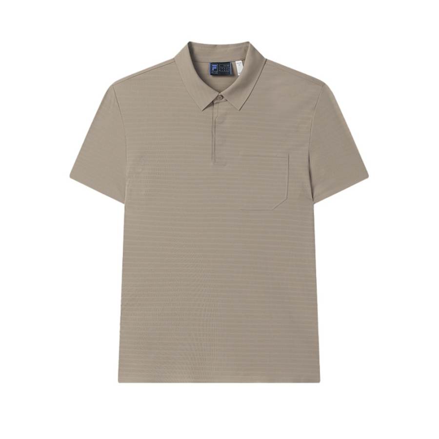 FILA Polo Shirts Men's Light Coffee BN Polo Collar Moderate Straight Fit