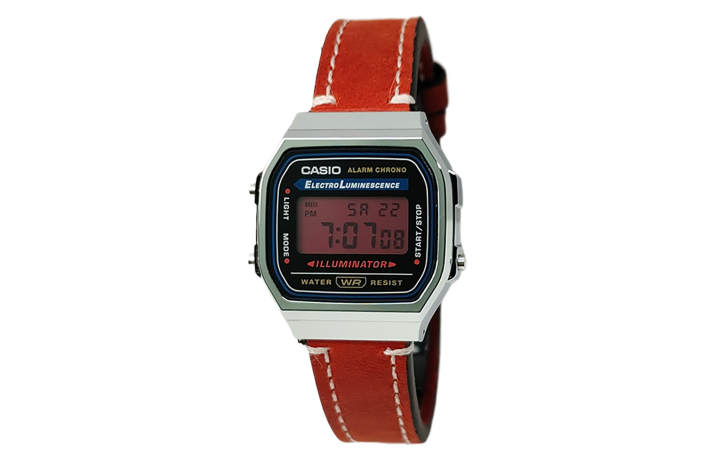 CASIO CASIO Custom Collection Quartz Movement Leather Strap Watch Men's Watches Black Dial