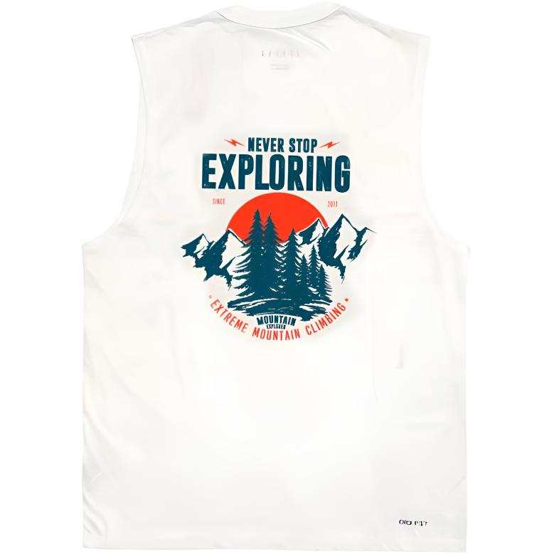 Jordan Jordan Dri FIT Tank Tops Unisex White Crew Neck Moderate Straight Fit