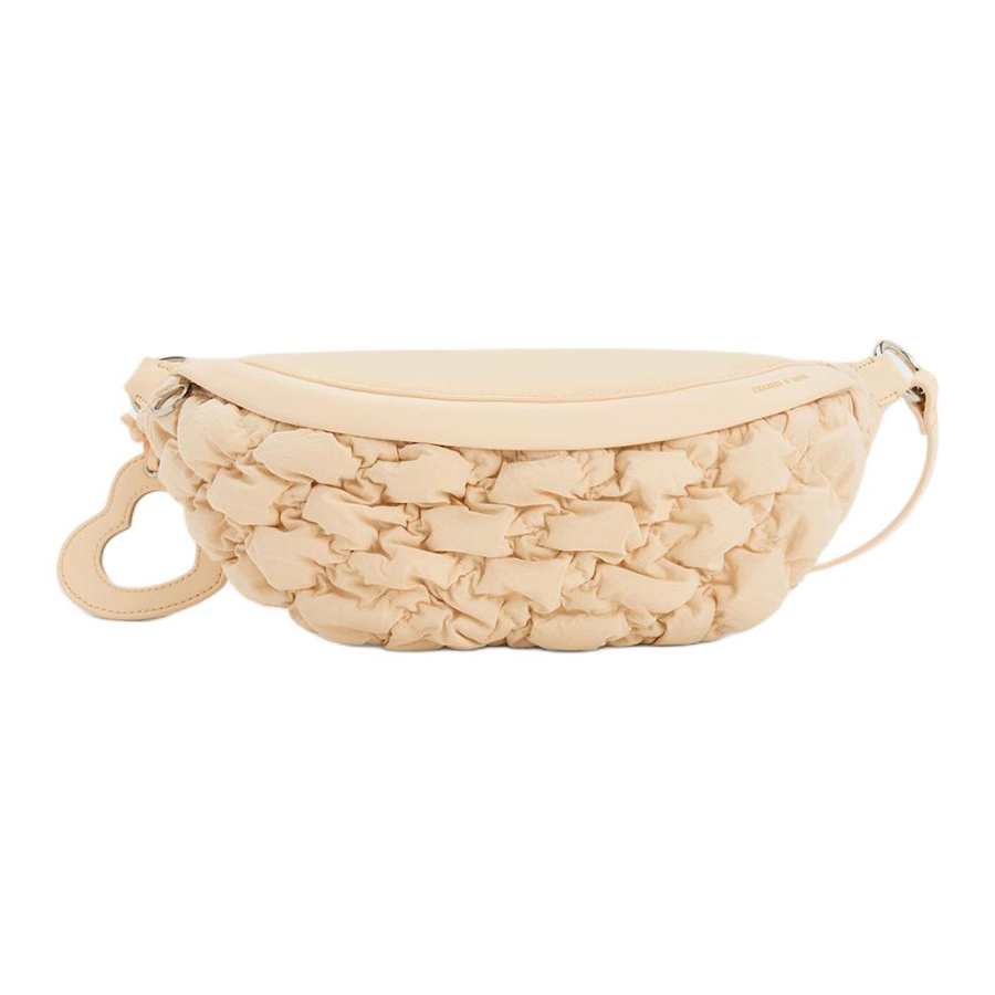 CHARLES&KEITH Nylon Fanny Pack Medium Women's Beige