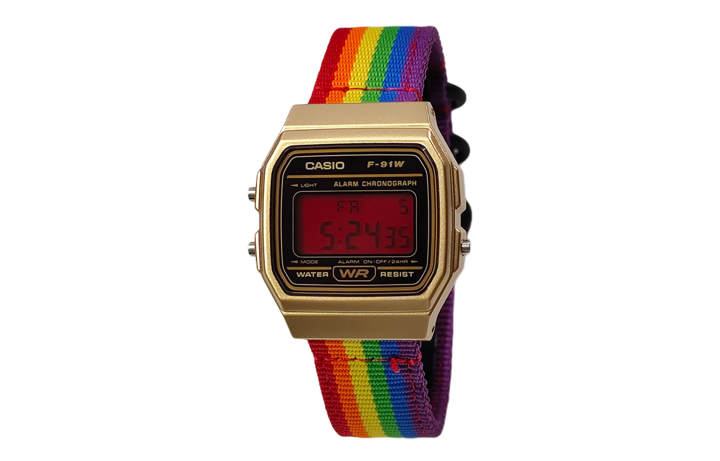 CASIO CASIO Custom Collection Quartz Movement Nylon Strap Watch Men's Watches Black Dial