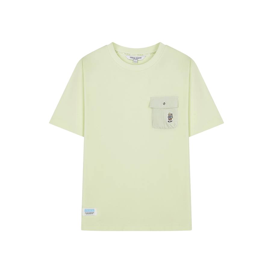 Teenie Weenie T Shirts Women's Mustard Yellow Crew Neck Moderate Straight Fit
