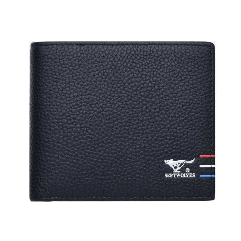 SEPTWOLVES SEPTWOLVES Short Cow Leather Wallet Men's Black