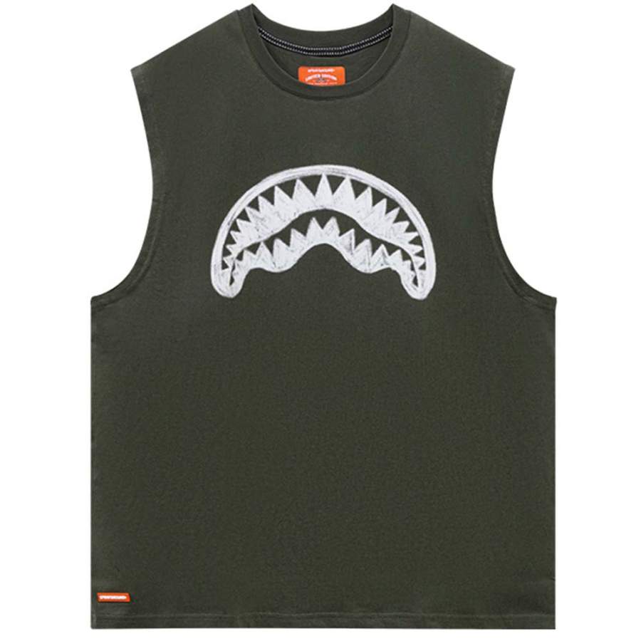 SPRAYGROUND Tank Tops Unisex Crew Neck Moderate