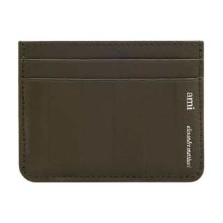 AMIPARIS Leather Card Holder Medium Unisex Olive