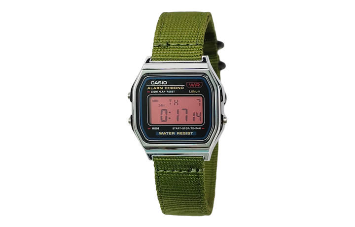 CASIO CASIO Custom Collection Quartz Movement Nylon Strap Watch Unisex Black Dial