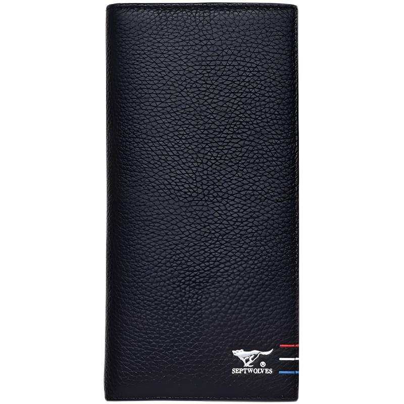 SEPTWOLVES SEPTWOLVES Cow Leather Wallet Men's Black