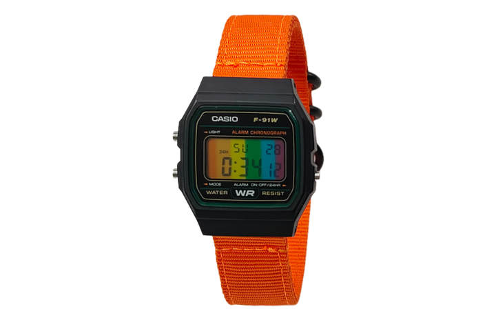 CASIO CASIO Custom Collection Quartz Movement Nylon Strap Watch Men's Watches Black Dial
