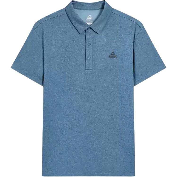PEAK Polo Shirts Men's Turquoise Blue Polo Collar Moderate Straight Fit