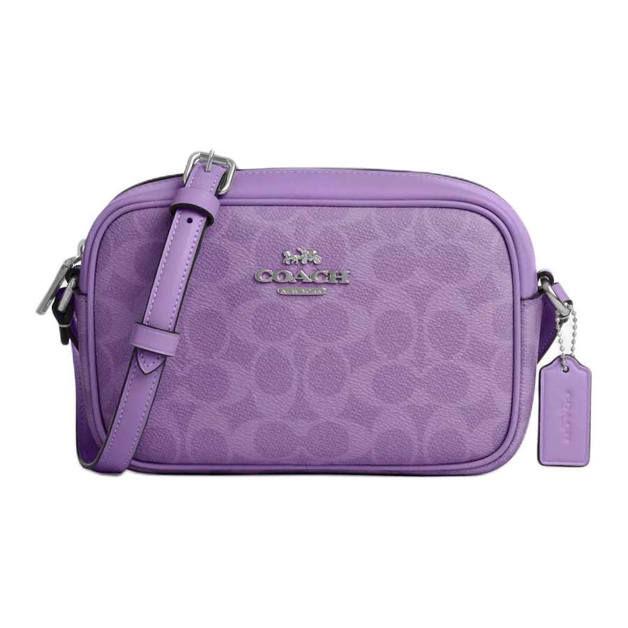 COACH Jamie Coated Canvas Camera Bag Crossbody Bag Small Women's Purple