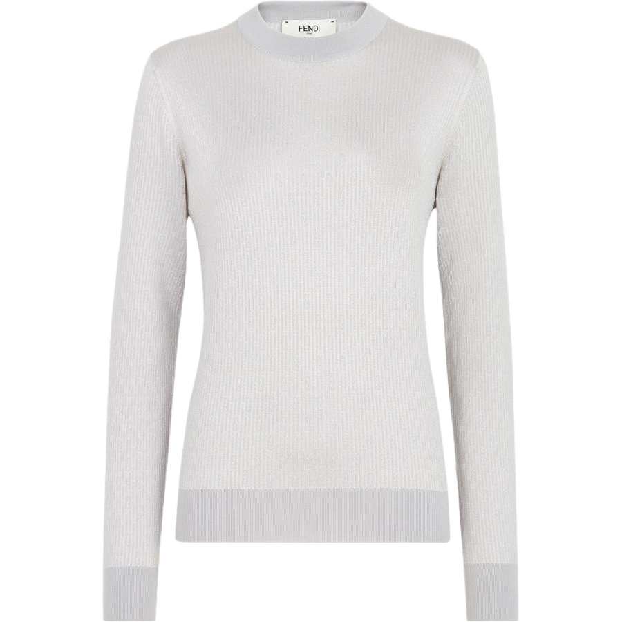 FENDI Sweaters Women's Beige Crew Neck Moderate Other