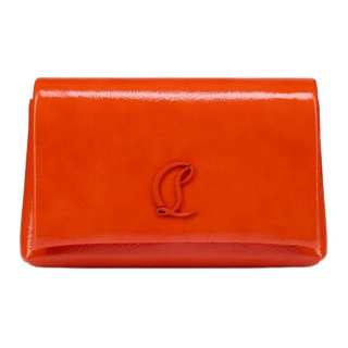 Christian Louboutin CL Patent Leather Calfskin Handbag, Shoulder Bag Women's Orange