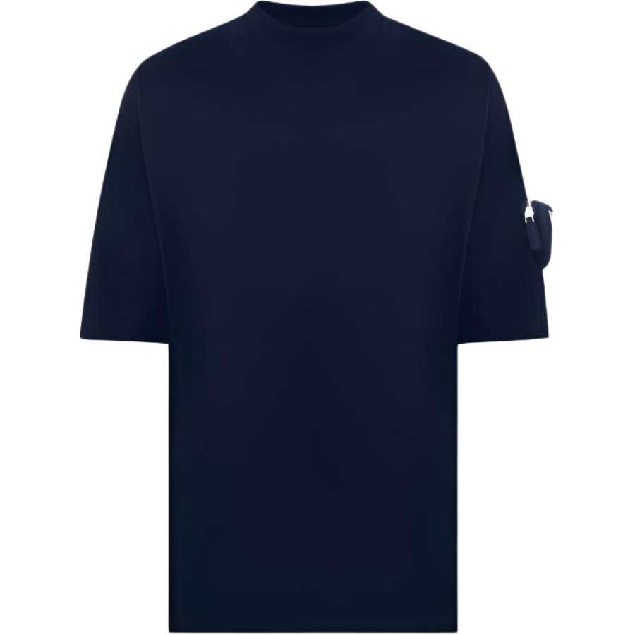 PRADA PRADA T Shirts Men's Blue Crew Neck Moderate Straight Fit