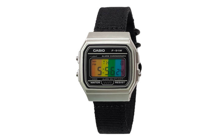 CASIO CASIO Custom Collection Quartz Movement Nylon Strap Watch Men's Watches Black Dial