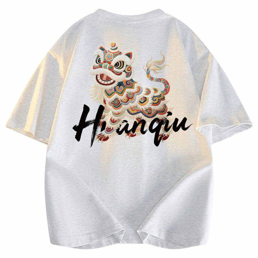 HUANQIU T Shirts Unisex Crew Neck Moderate Heavyweight
