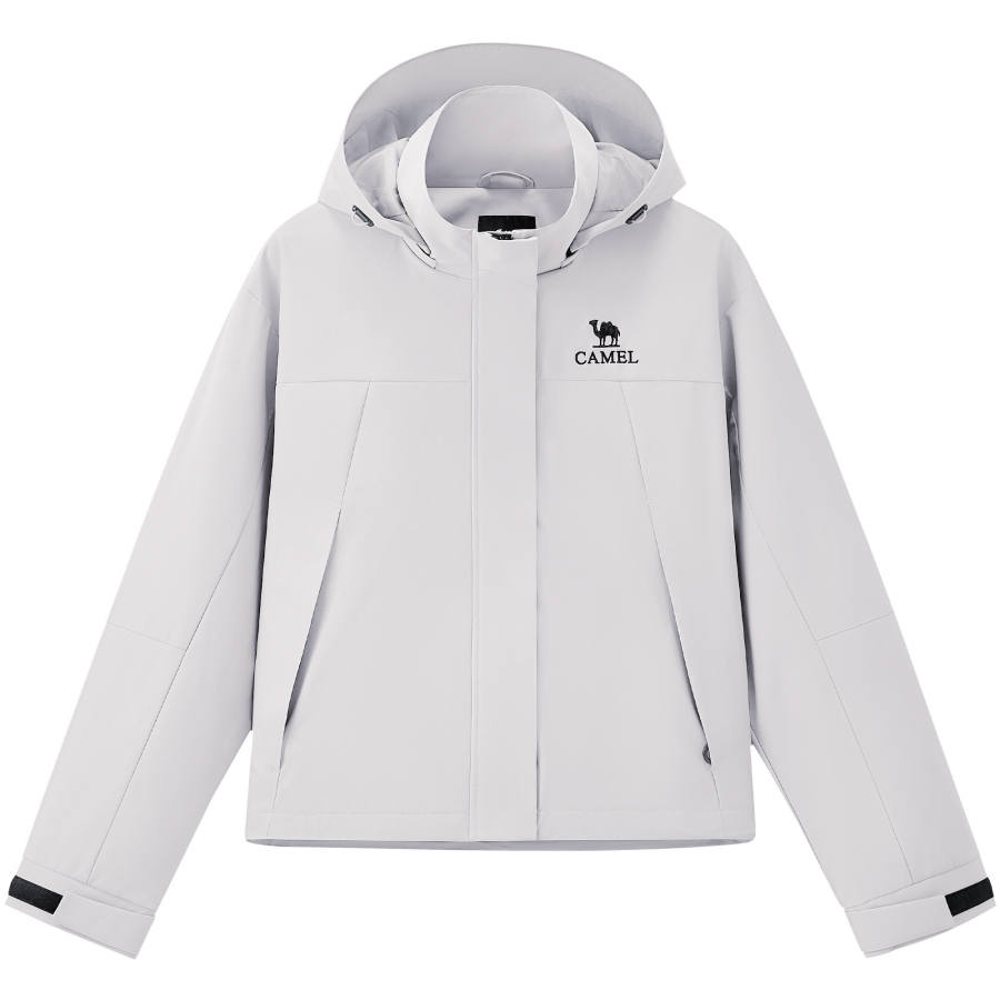 CAMEL Hiking Cycling Abrasion Resistant Windproof Detachable Hooded Water Repellent Slightly Loose Jackets & Coats