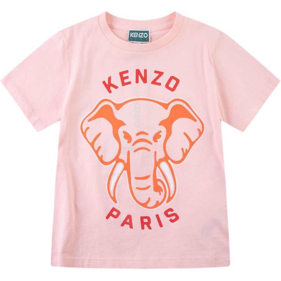 KENZO T Shirt Kids' Apparel Shlrt Wlth An Elephantprlnt Pink Kids'