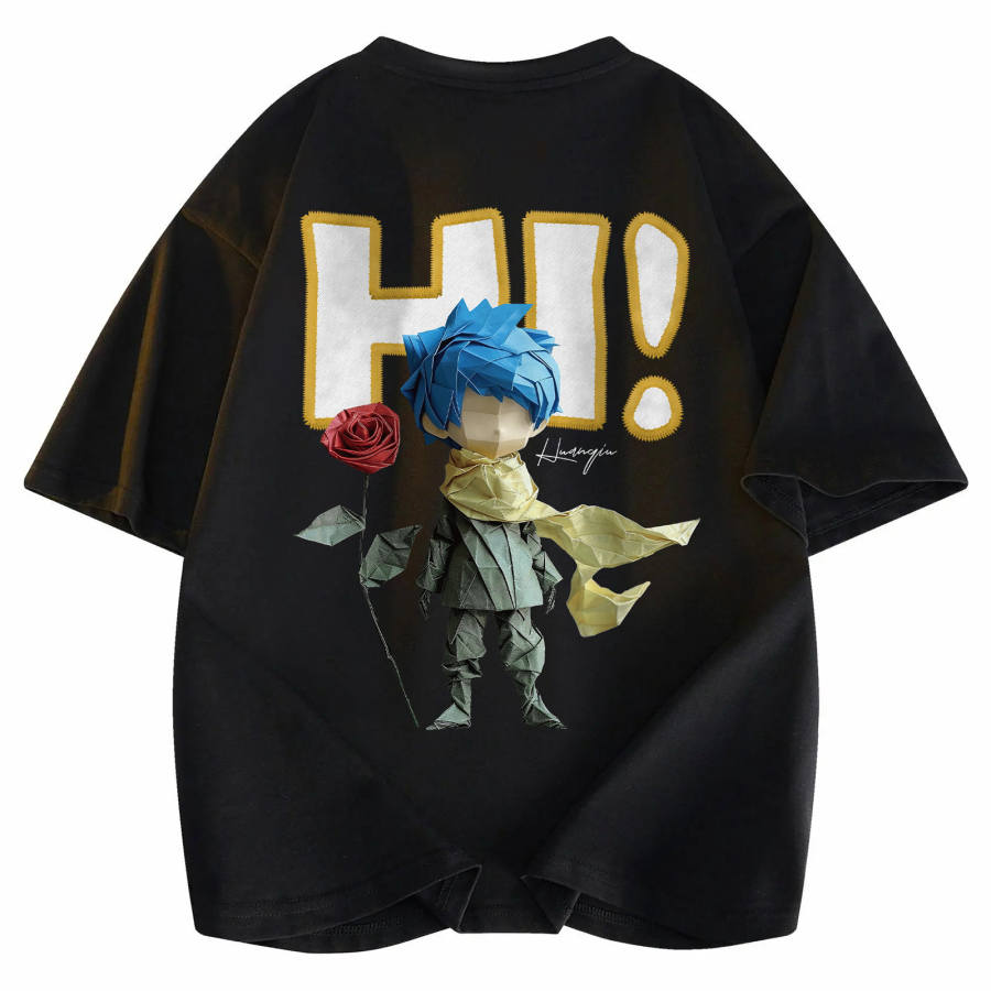 HUANQIU T Shirts Unisex Crew Neck Moderate Heavyweight