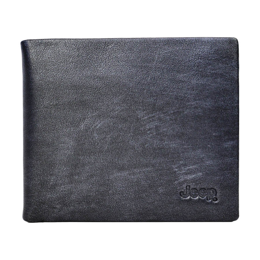 Jeep Jeep Genuine Leather Wallet, Wallet Men's Galaxy Black