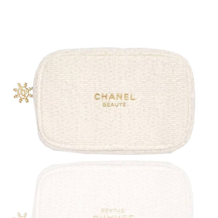 CHANEL CHANEL Snowflake Zippers Makeup Bags