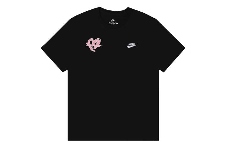 Nike Nike Swoosh T Shirts Men's Black Crew Neck Moderate Straight Fit