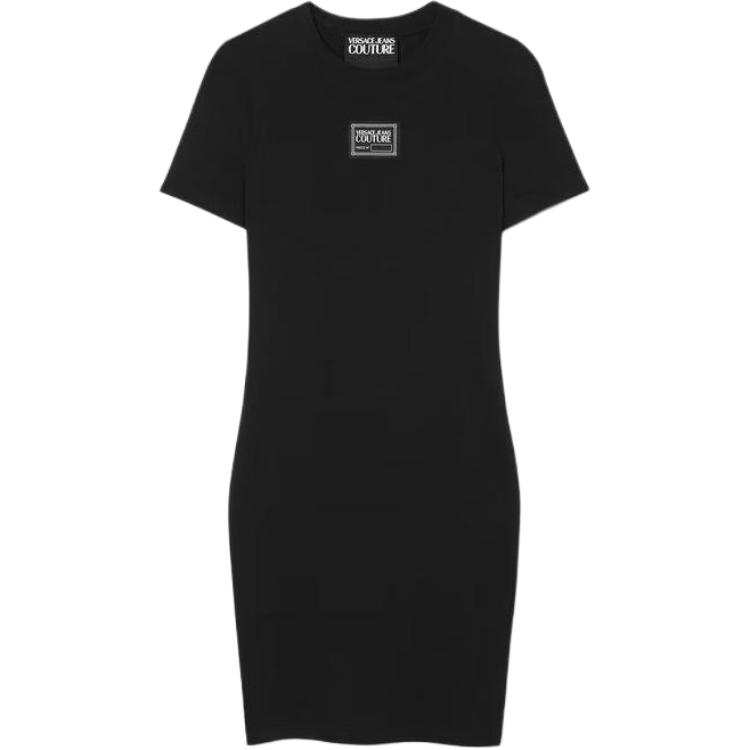VERSACE JEANS COUTURE SS23 Short Sleeved Dress Women's Black