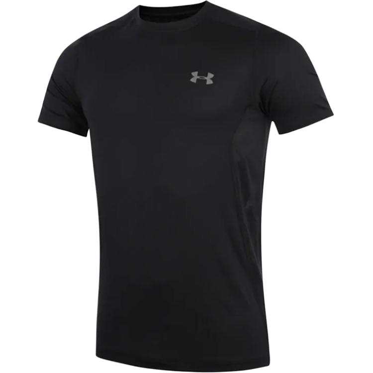 Under Armour T Shirts Men's Black/Graphite Ink Crew Neck Moderate