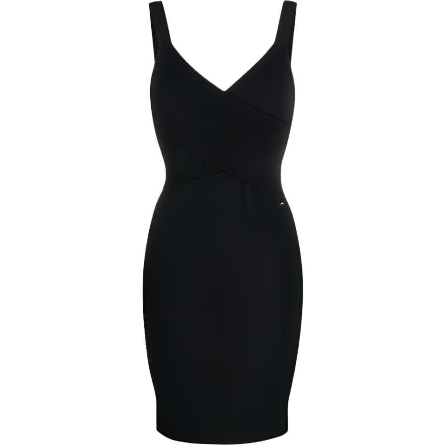 ARMANI EXCHANGE Cross-over Detail Fitted Dress