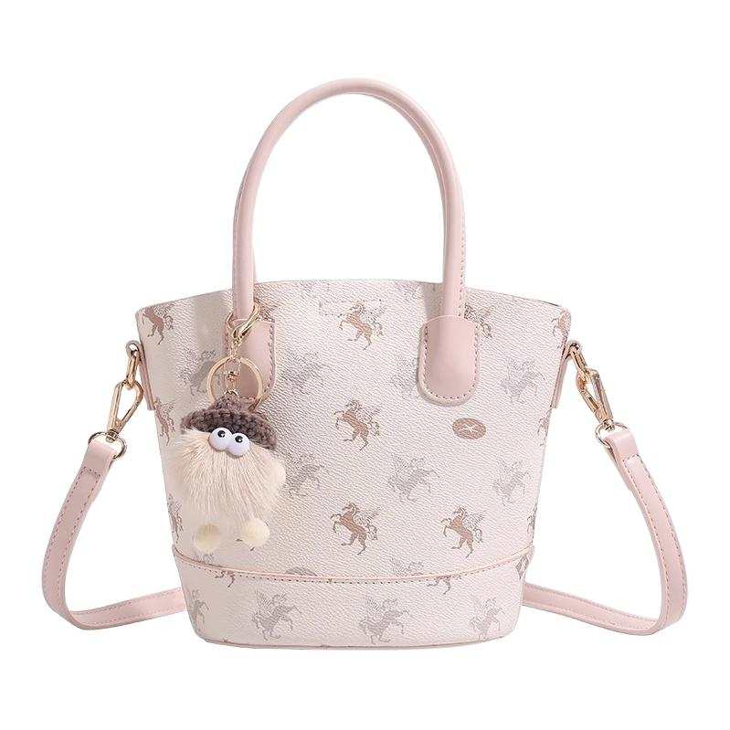 PAYOT PAYOT Microfiber Synthetic Leather Handbag Women's White Pink