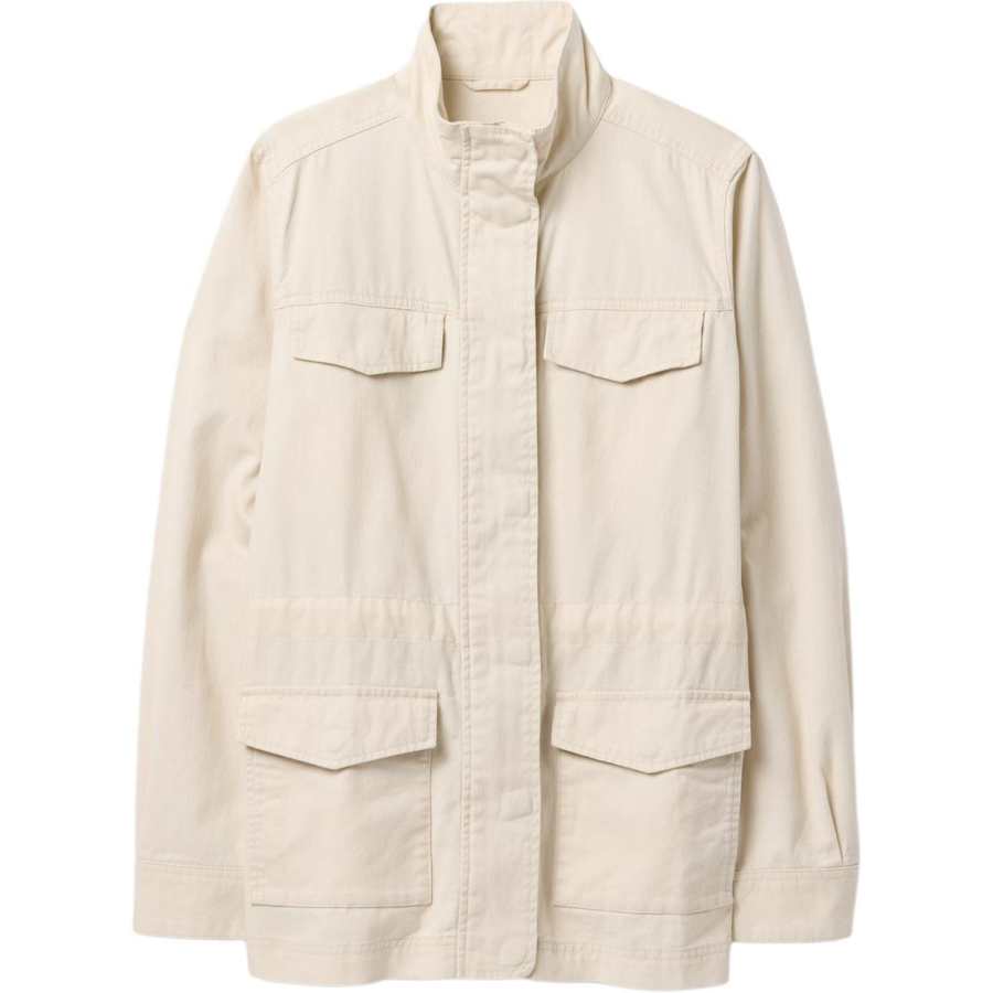 GAP Coats Women's Beige Stand Collar Moderate