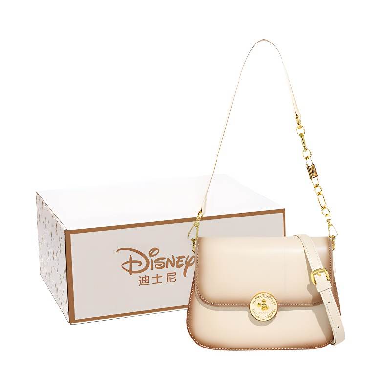 Disney Mickey Mouse Pu Small Square Bag, Shoulder Bag, Crossbody Bag Regular Women's Apricot/Pink/Green