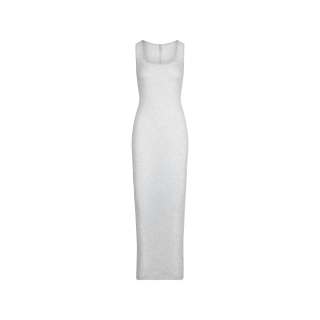 Skims SS25 SHEER COTTON RIB LONG DRESS Sleeveless Dress Women's