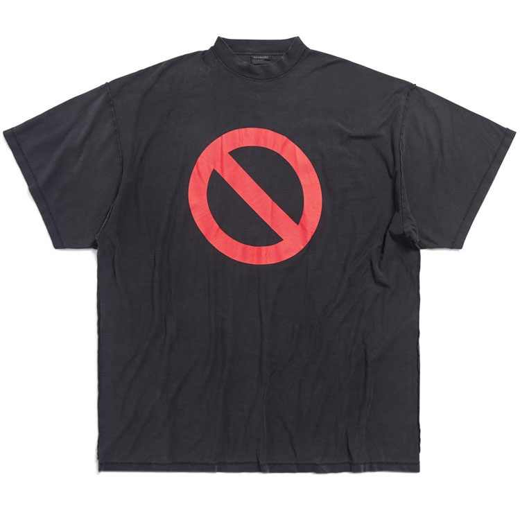 Balenciaga T Shirt Loose Fit Unisex Black