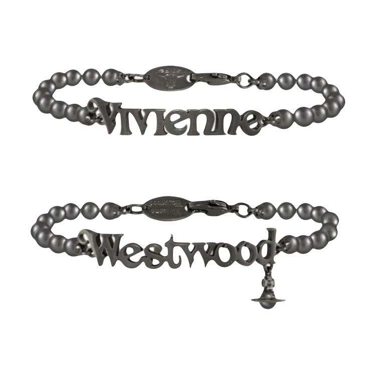 Vivienne Westwood Brass Bracelets Men's Gunmetal Gray