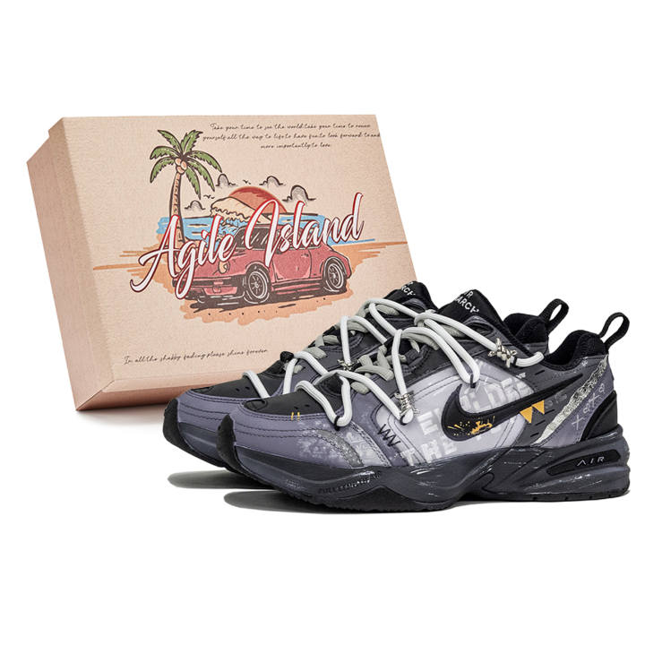 Nike Nike Air Monarch 4 Lively Island, Box, Mist Whisper Cushioning Low top Chunky Sneakers Unisex Purple Black