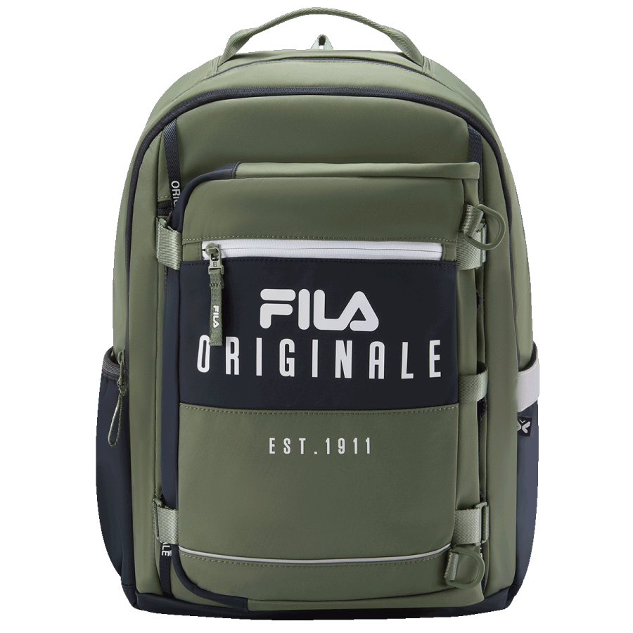 FILA KIDS Nylon Kids' Backpack Bag Regular Kids' Wave Gray Green