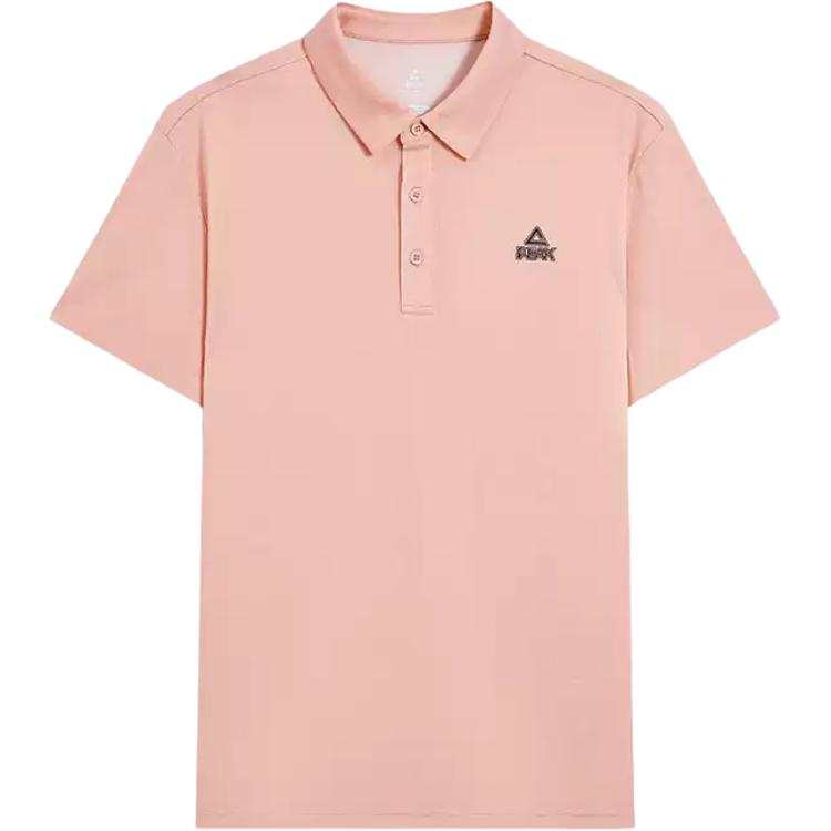 PEAK Polo Shirts Men's Amusement Park Pink Polo Collar Moderate Straight Fit