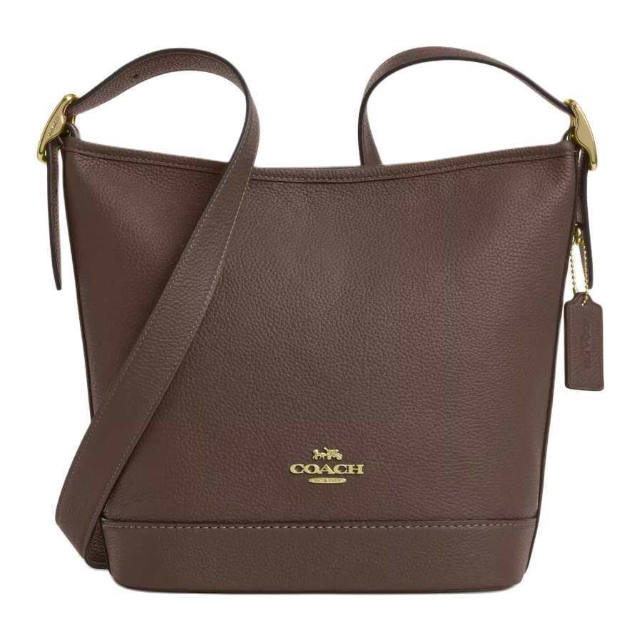 COACH COACH Leather Shoulder Bag Small Women's Brown