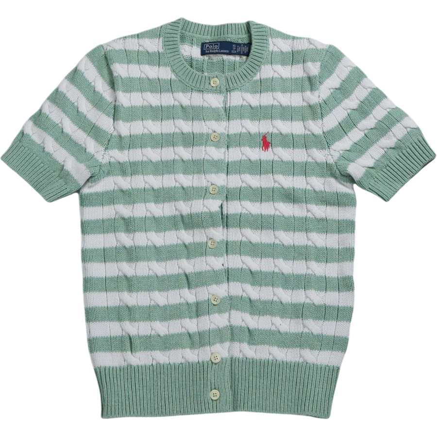 Polo Ralph Lauren Logo Embroidered Striped Cardigan
