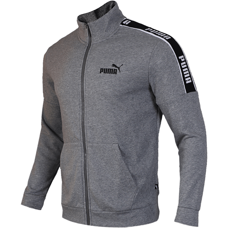 PUMA PUMA Jackets Men's Gray Crew Neck Moderate Other