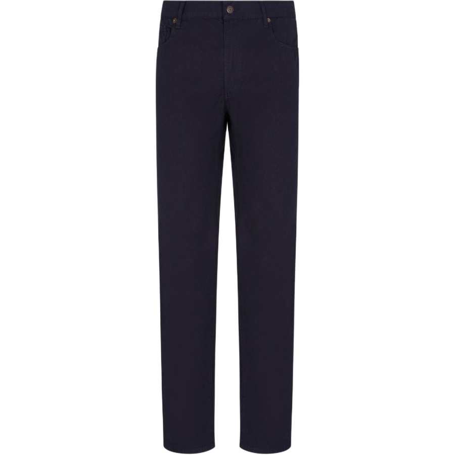 Emporio Armani J76 straight-fit five-pocket washed twill trousers