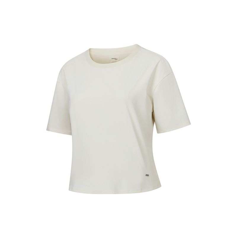 Saucony T Shirts Women's Cream White Crew Neck Moderate