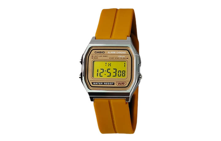 CASIO CASIO Custom Collection Quartz Movement Silicone Strap Watch Men's Watches Gold Dial