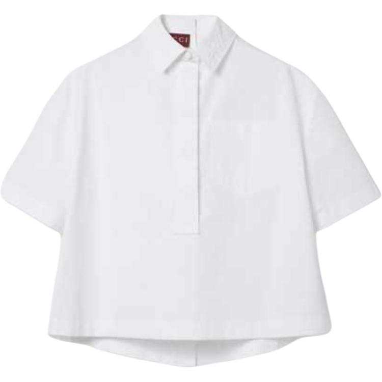 Gucci Embossed cotton poplin shirt
