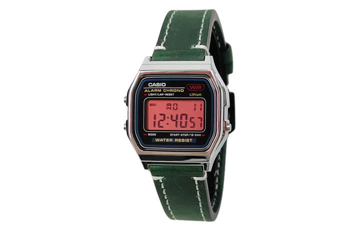 CASIO CASIO Custom Collection Quartz Movement Leather Strap Watch Unisex Black Dial