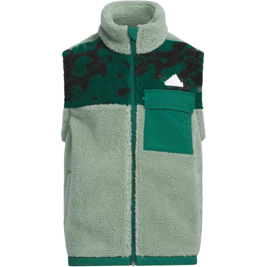 Adidas Adidas Vest Silver Gray Green Children Aged 3 7 Years Old