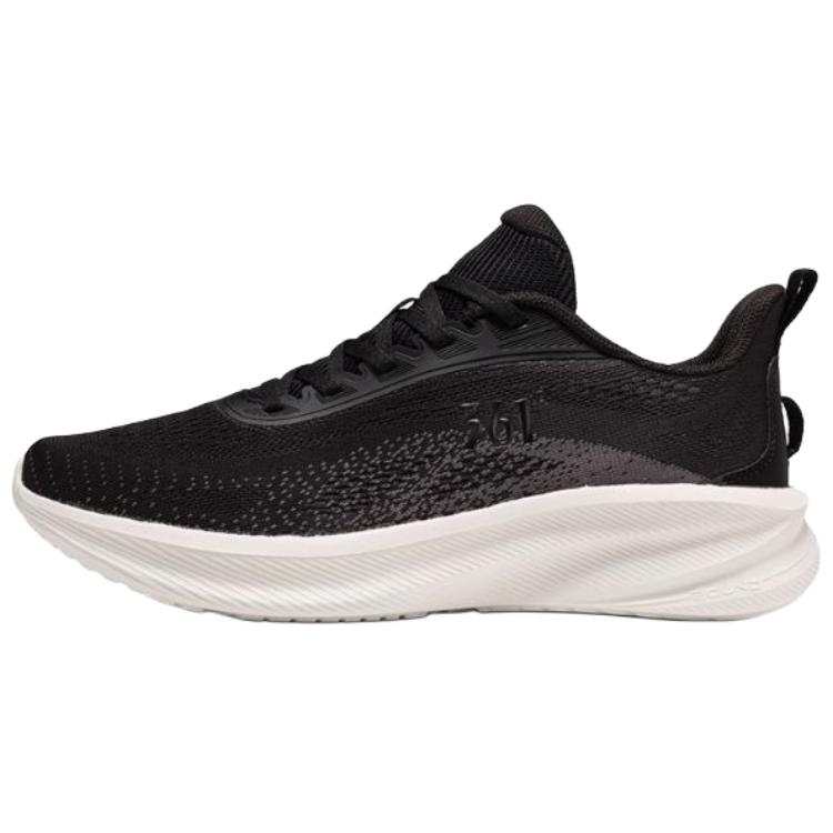 361° Cushioning Breathable Lightweight Low top Long Distance Running Shoes Men's Obsidian Black Smoke Gray