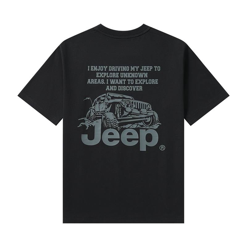 Jeep T Shirts Unisex Crew Neck Moderate Heavyweight
