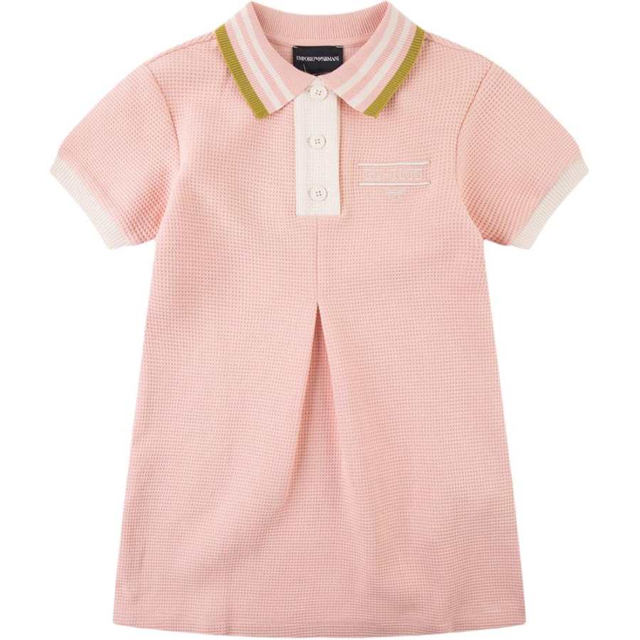 EMPORIO ARMANI Dress SS24 Peach Pink Kids'